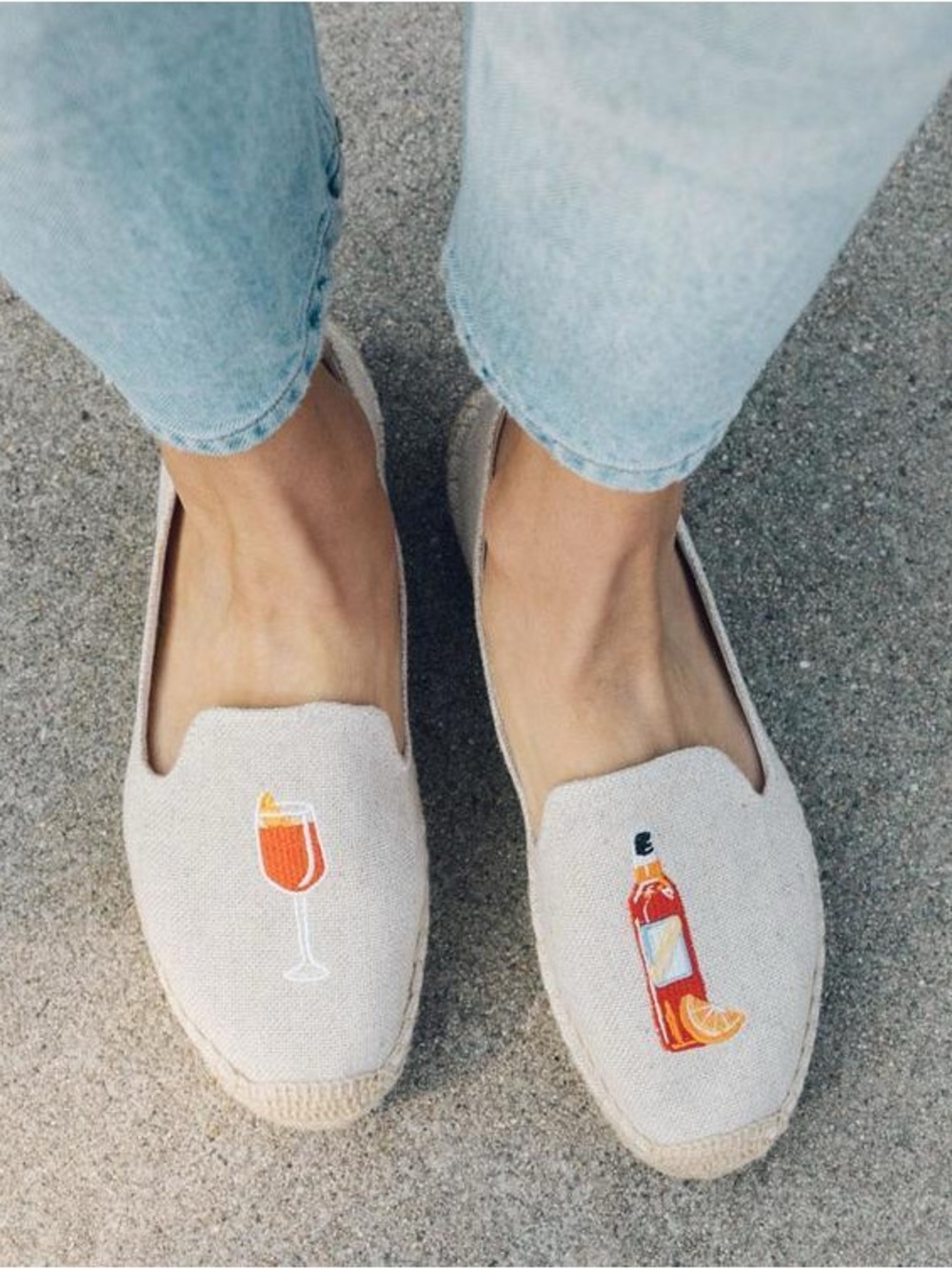 Soludos Embroidered Spritz Smoking Slipper Espadrille Flat Sand 8.5 - Picture 2 of 8